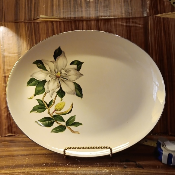 Vintage Homer Laughlin Rhythm dogwood platter - Picture 1 of 5
